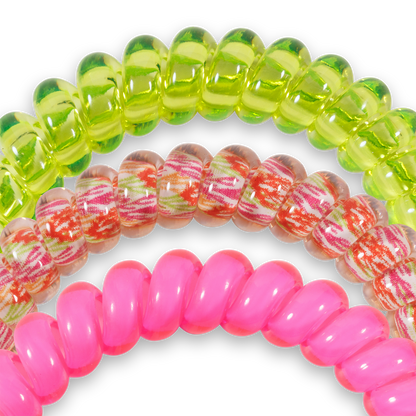 Spiral Hair Coils | Small | Tropical Punch Hair Ties