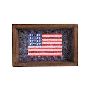 Mud Pie Needlepoint Flag Tray