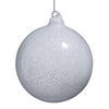 RAZ 4"White Glitter Blown Glass Ornament