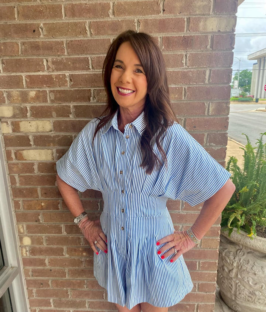 Sail Away Pleated Romper