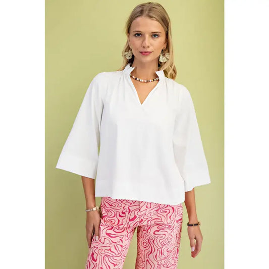 Cynthia Ruffled Neck Blouse