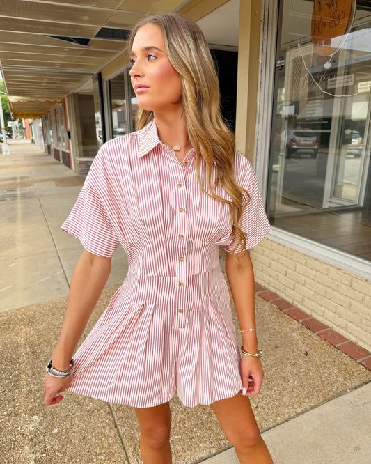 Sail Away Romper Pink