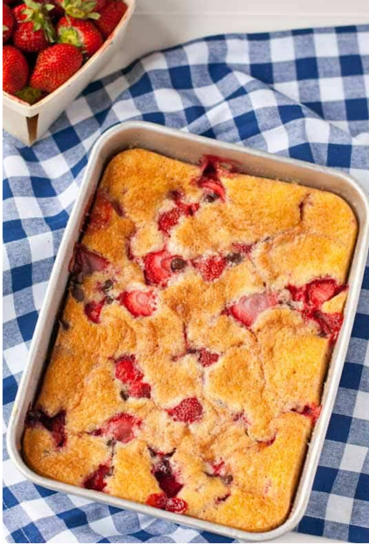Strawberry, White Chocolate Cobbler