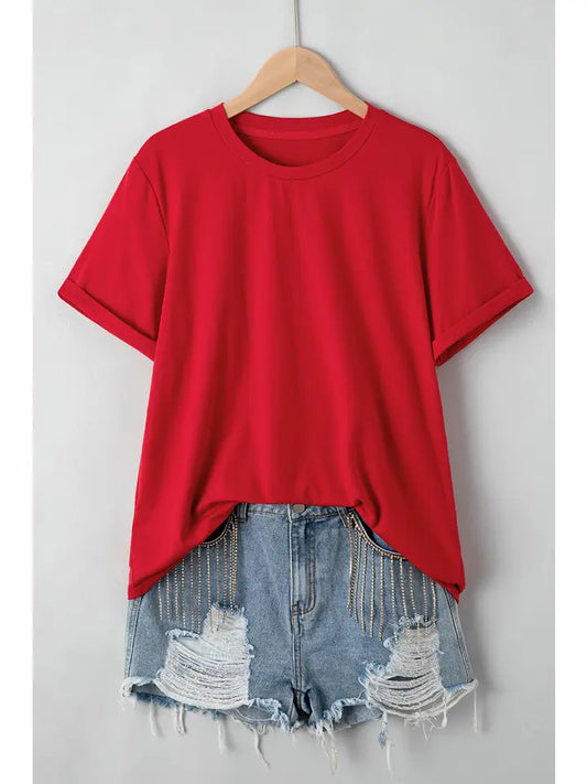 AA Casual Crew Neck T Red