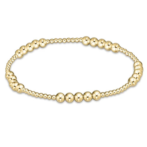 Enewton - Blissful Pattern 2mm Bead Bracelet - 4mm Gold