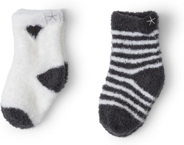 Barefoot Dreams CozyChic Infant Heart Sock Set