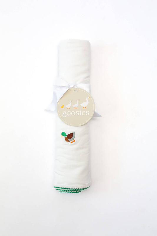 Pip Embroidered Blanket Mallard Duck