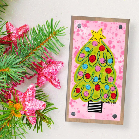 Baxter & Me Pink Christmas Happy Block