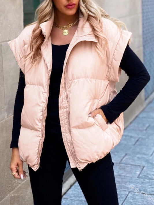 Blush Pink Puffer Vest