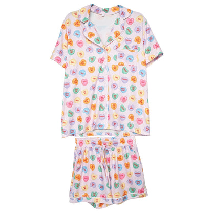 Katydid Candy Hearts Valentines Pj Set