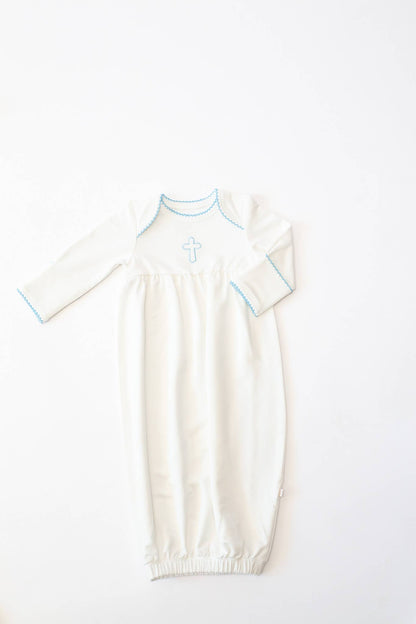 Blue Cross (Easter/Baptism/Christian) Infant Gown: NB