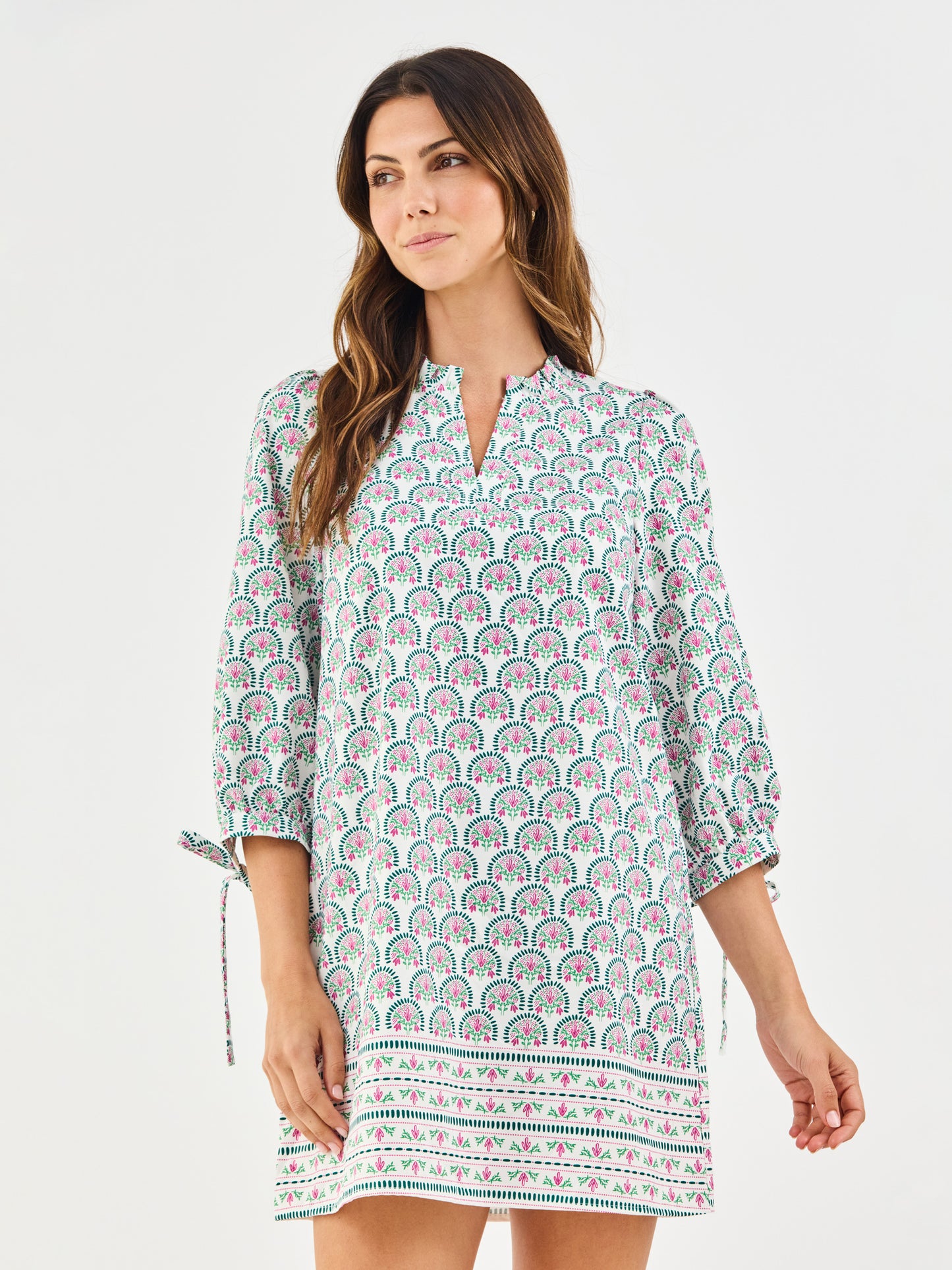 Mary Square Sunshower Floral White