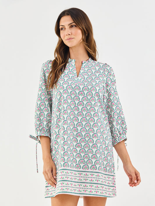 Mary Square Sunshower Floral White