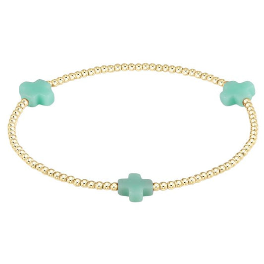 enewton Signature Cross 2mm Gold Bracelet Mint