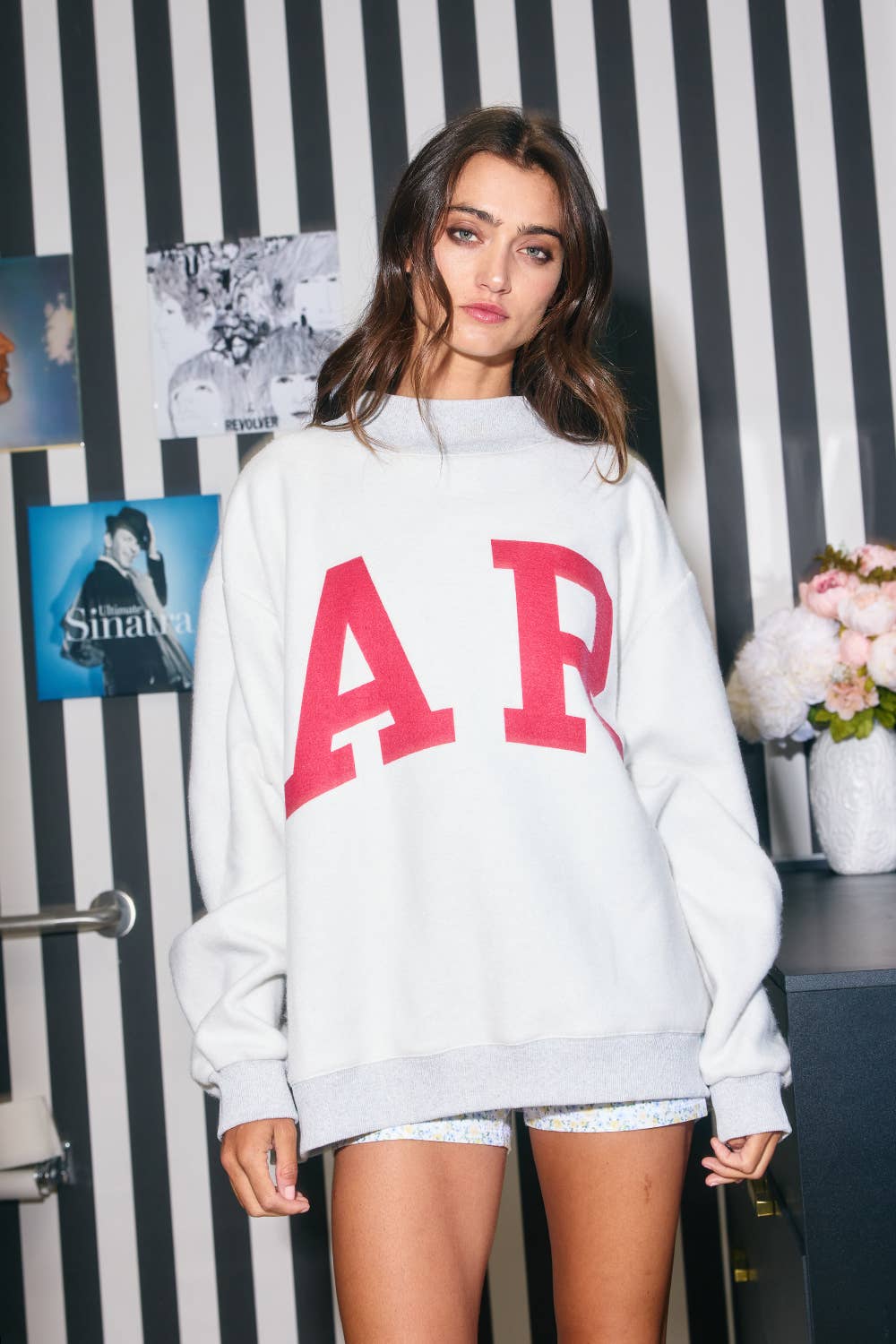 ARKANSAS & AR Reverse Sweatshirt Gray