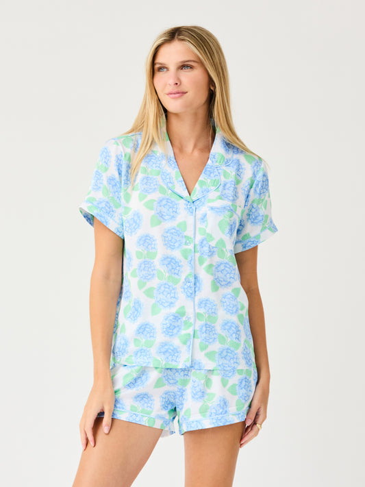 Mary Square Summer Fair Blue Short Set PJ's