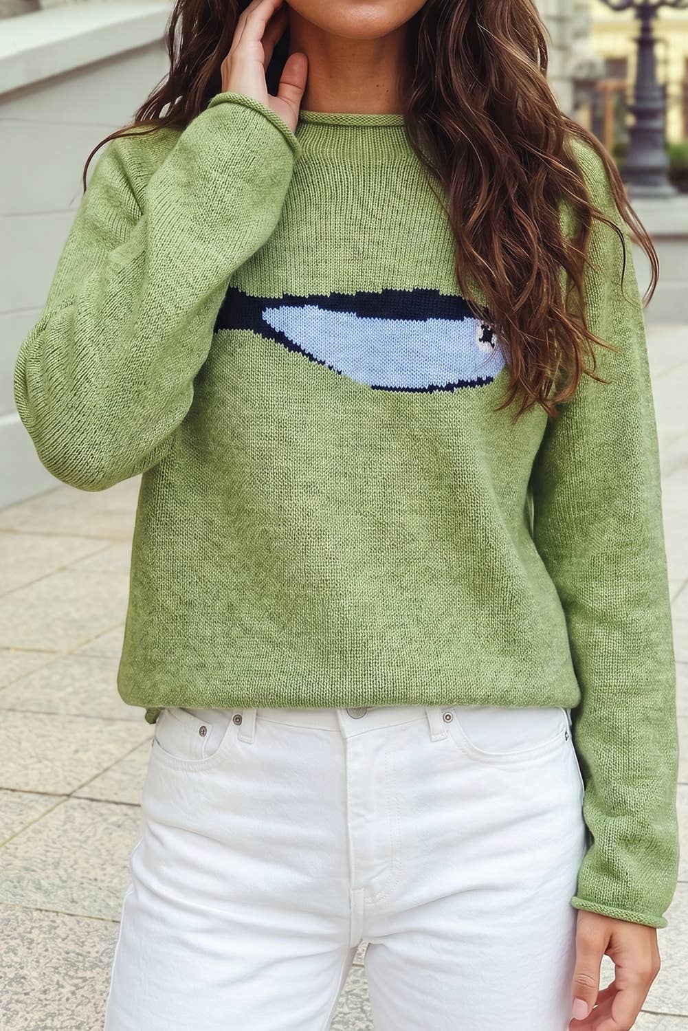 Fish Knit Oversized Mist Green
