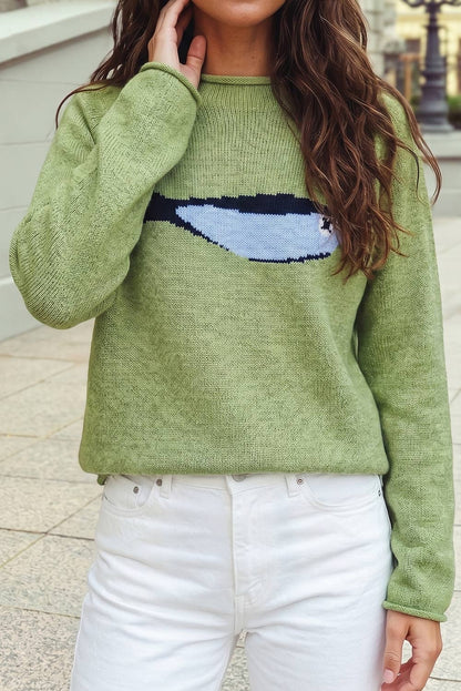 Fish Knit Oversized Mist Green