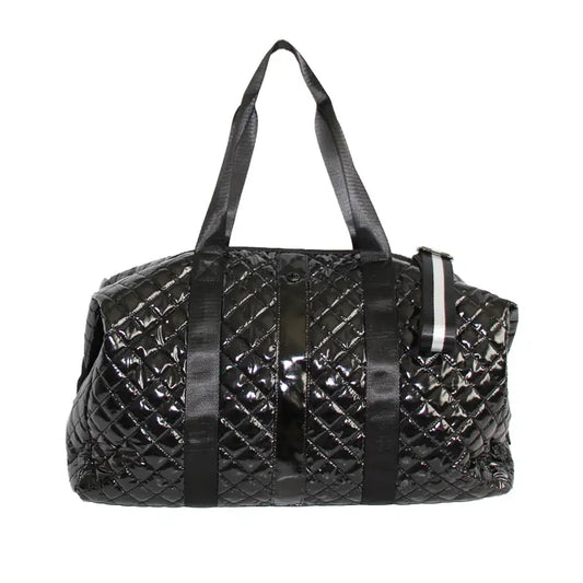 Glossy Black Debra Diamond Weekender