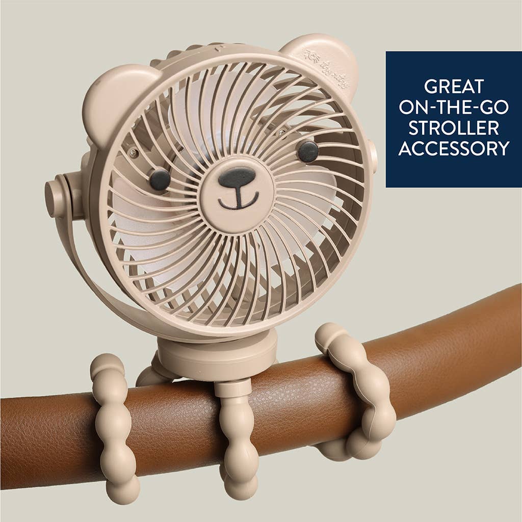 Itzy Breeze 3-Speed Stroller Fan Taupe