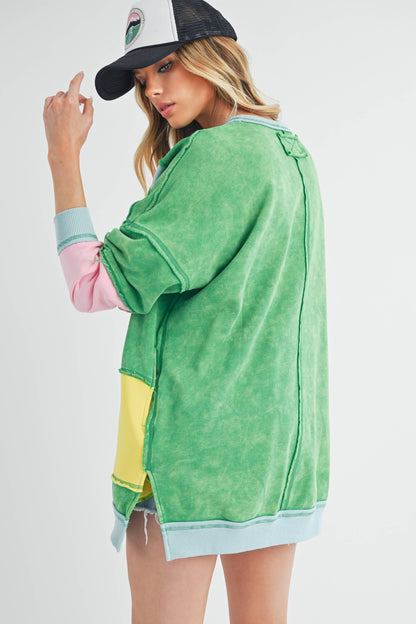 Rugby Color Block Sweatshirt
