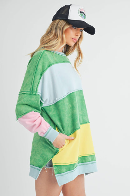 Rugby Color Block Sweatshirt