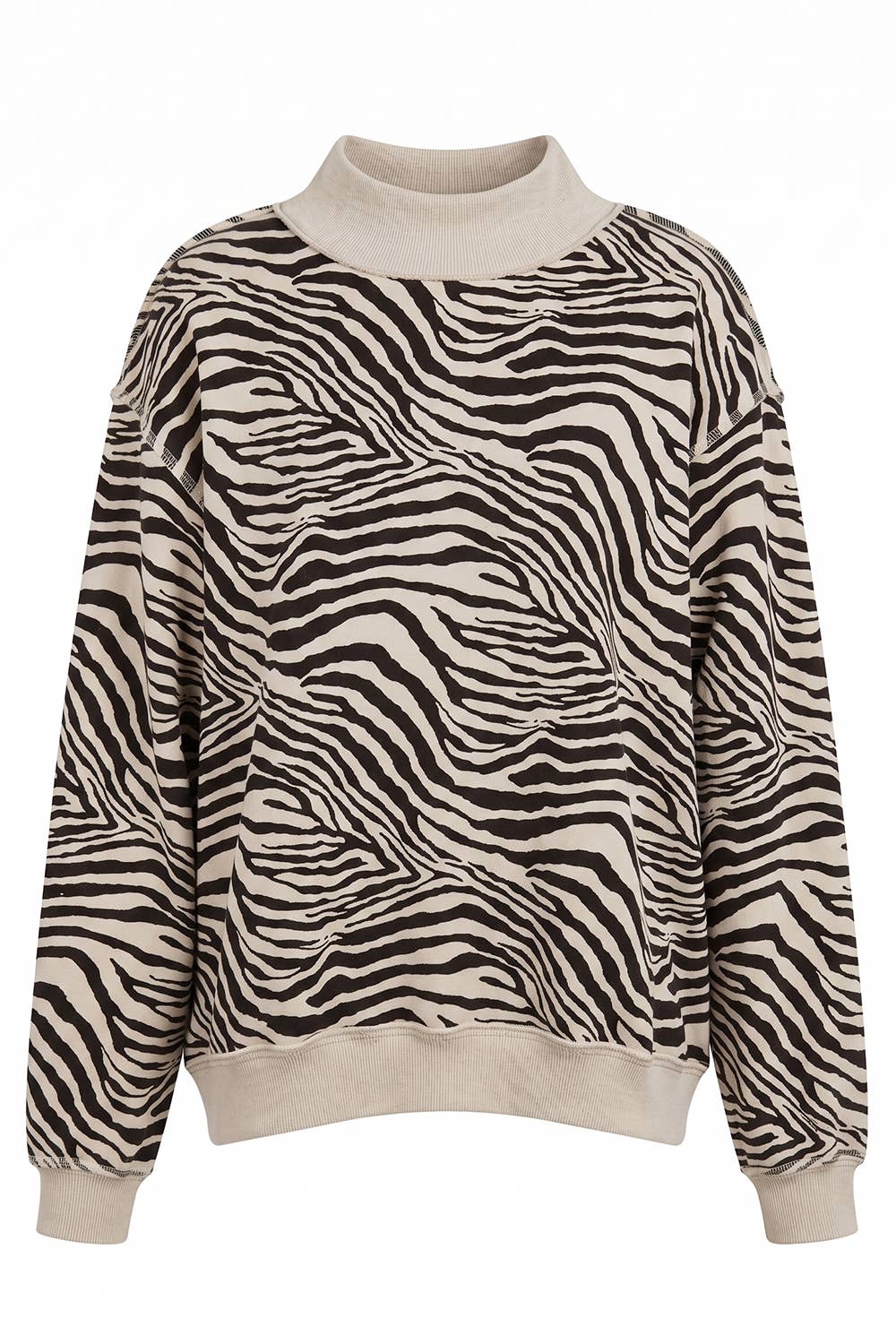 Zebra Mockneck Sweatshirt