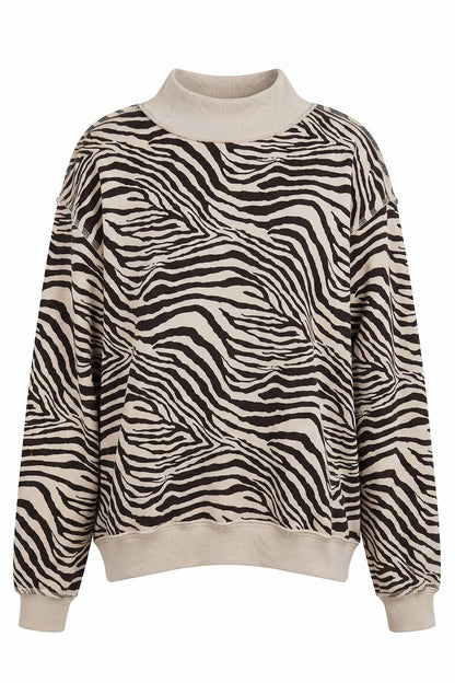 Zebra Mockneck Sweatshirt