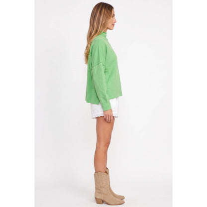 Green Mock Neck Sweater