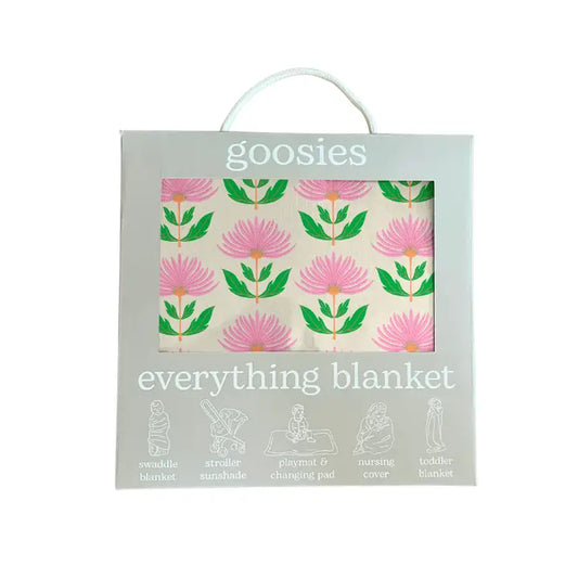 Pink Block Flower Everything Blanket