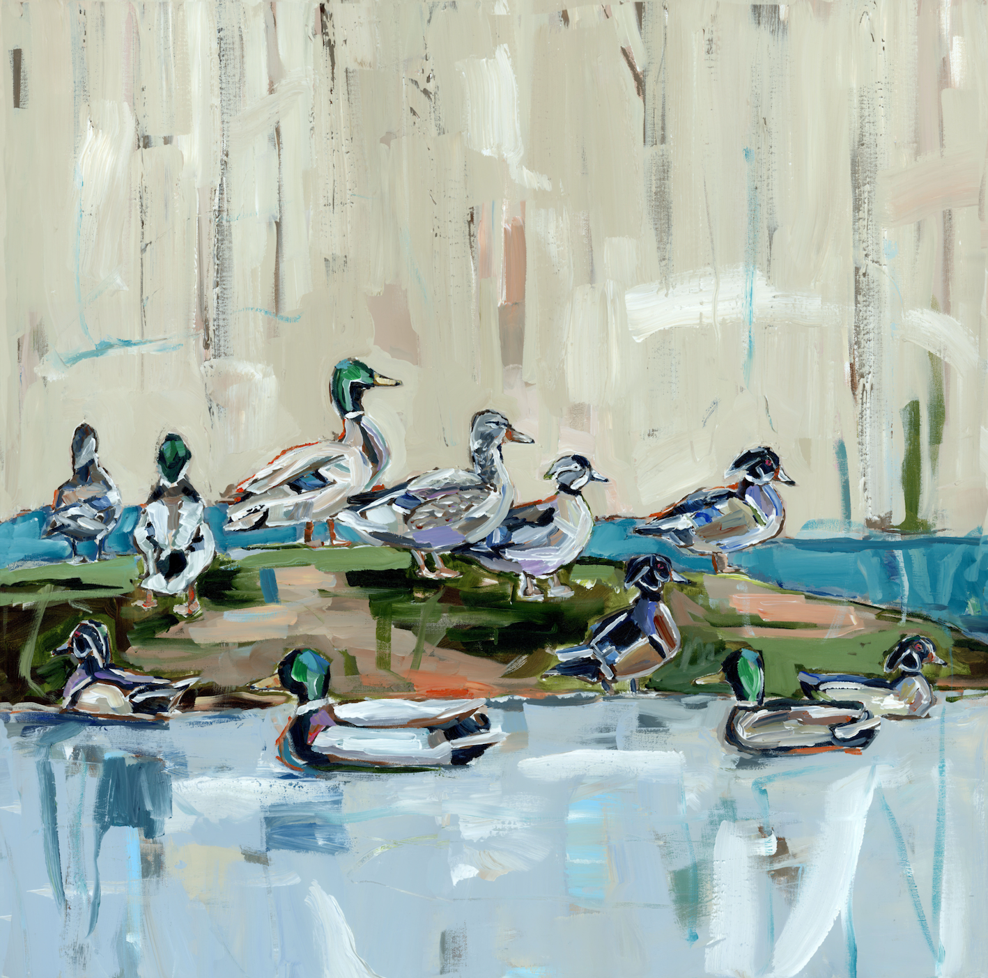 "Mound Party" 24X24 canvas print