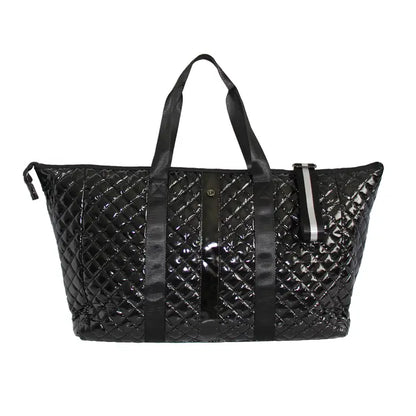 Glossy Black Debra Diamond Weekender