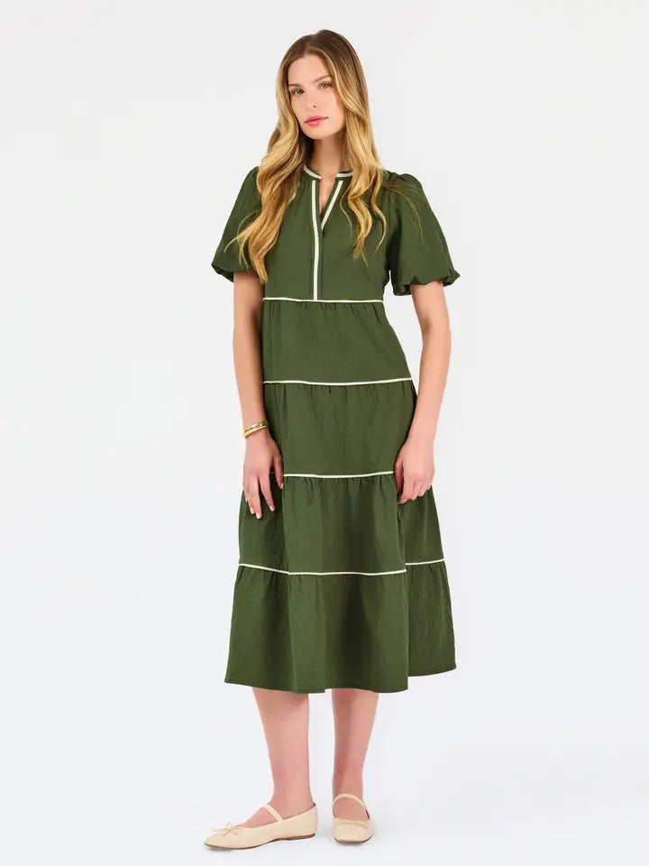 Mary Square Kinsley Olive Dress