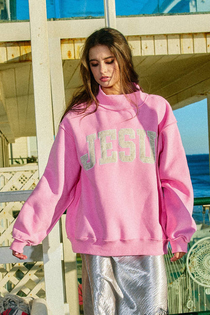Jesus Camo/Pink Sweatshirt