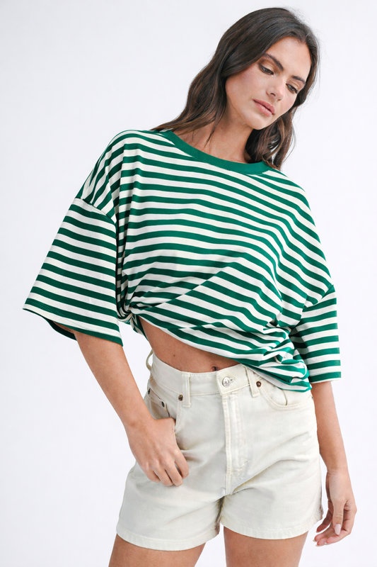 Oversized Boyfriend Tee Emerald
