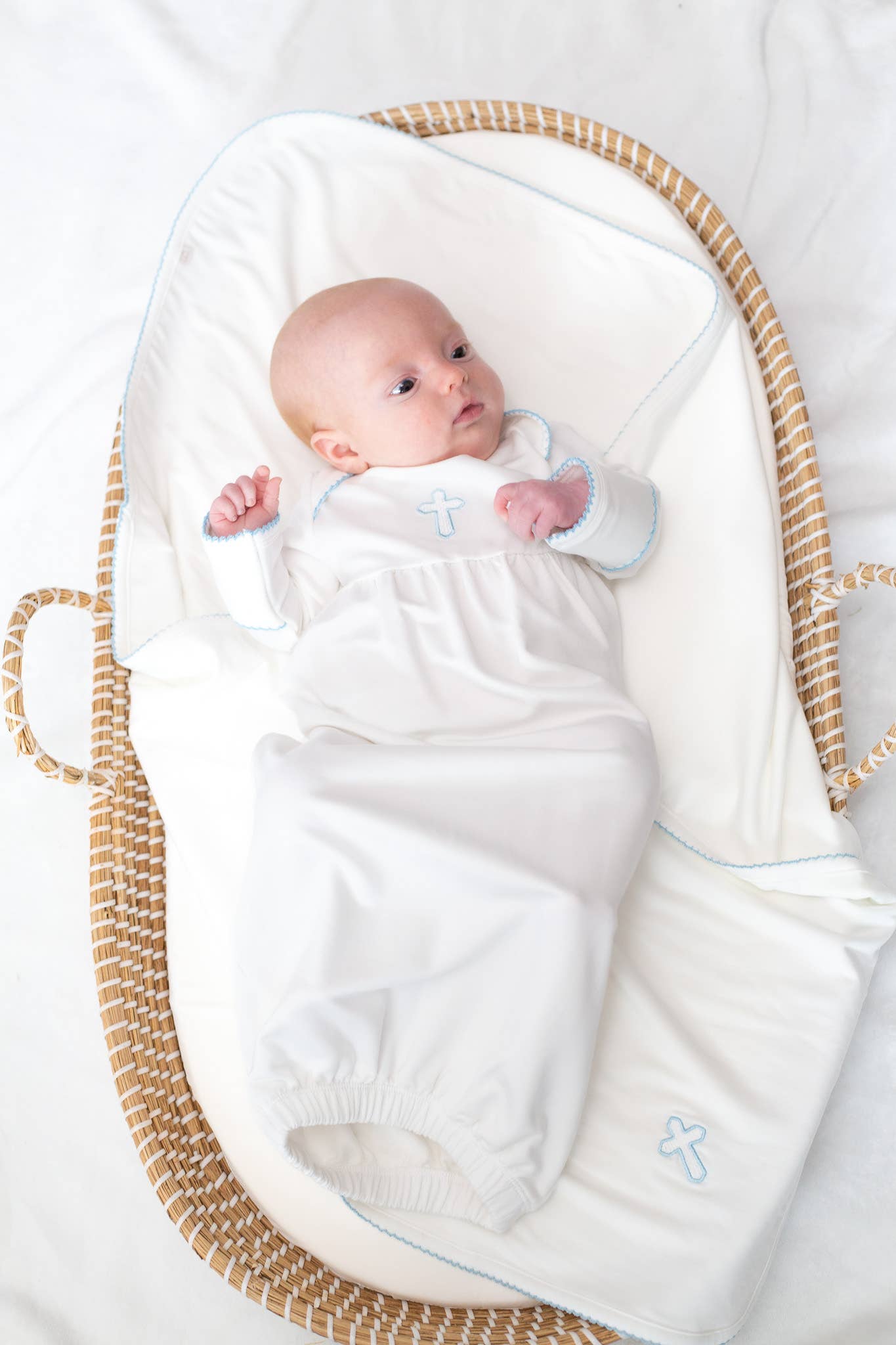 Blue Cross (Easter/Baptism/Christian) Infant Gown: NB