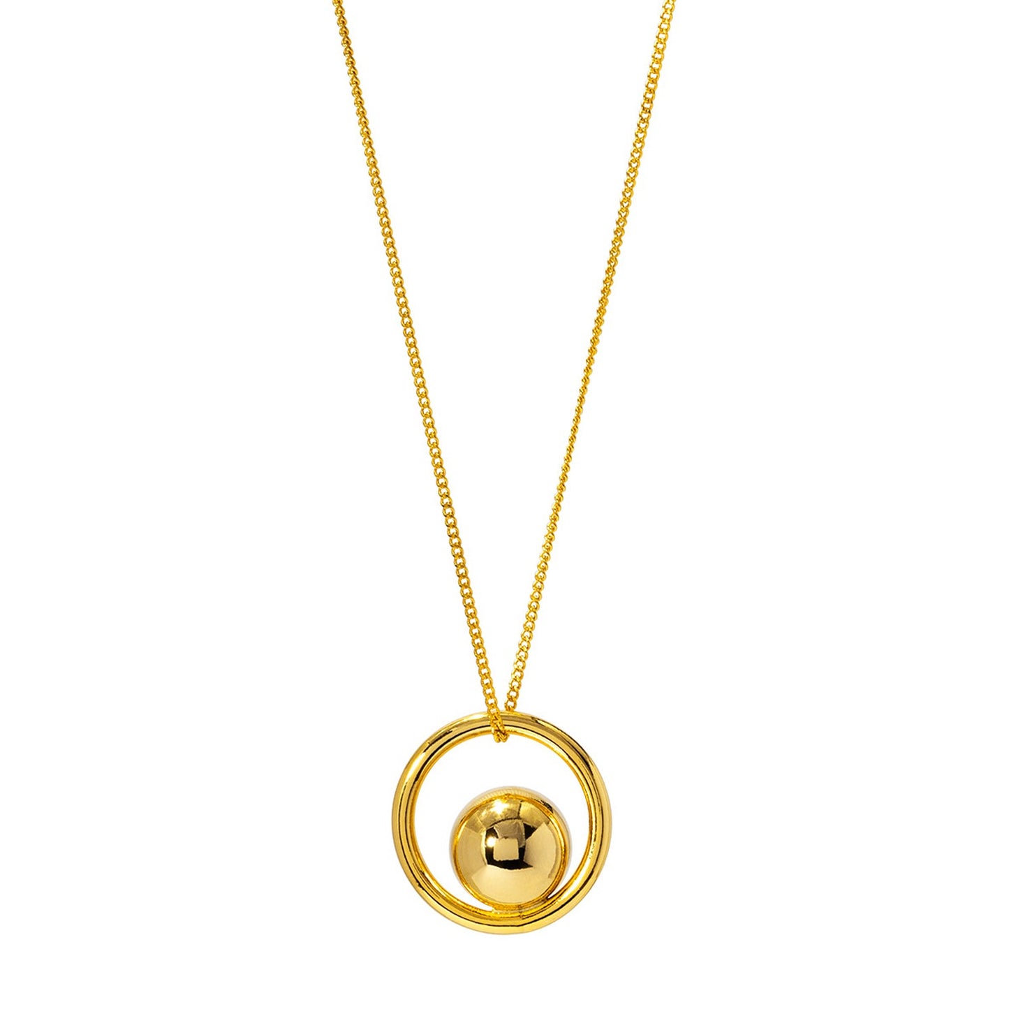 rho Ball Ring Gold Necklace