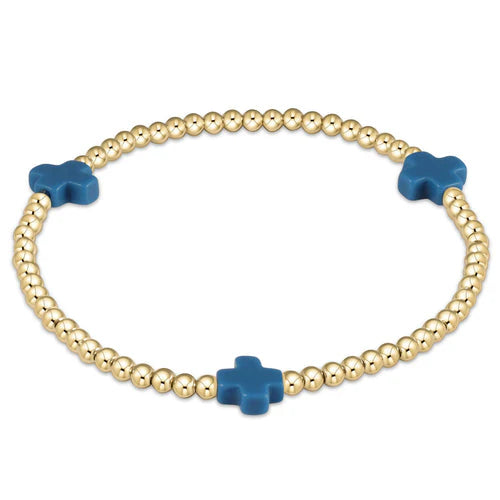 enewton Gold Blue Cross Bracelet