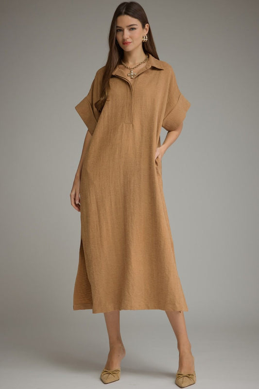 Entro Suede Dress Camel