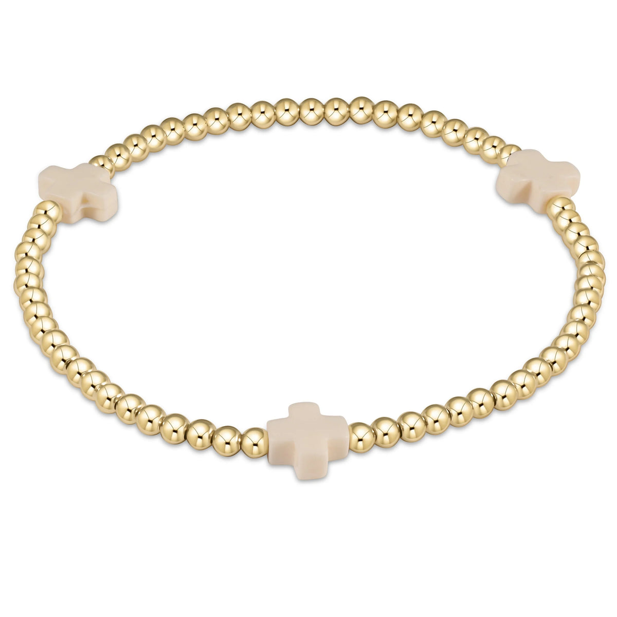 Enewton Signature Cross Gold 3mm Cream