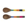 Hazel Mazel Enameled Mango Wood Striped Spoon
