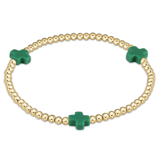 enewton Signature Cross Gold 3mm Green