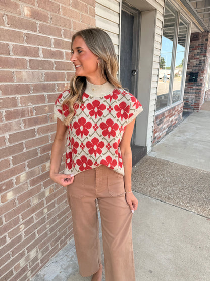 Floral Knit Top