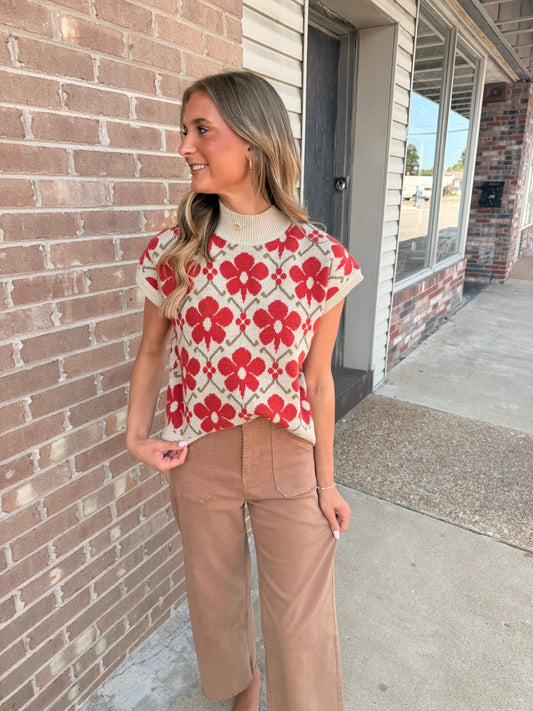Floral Knit Top