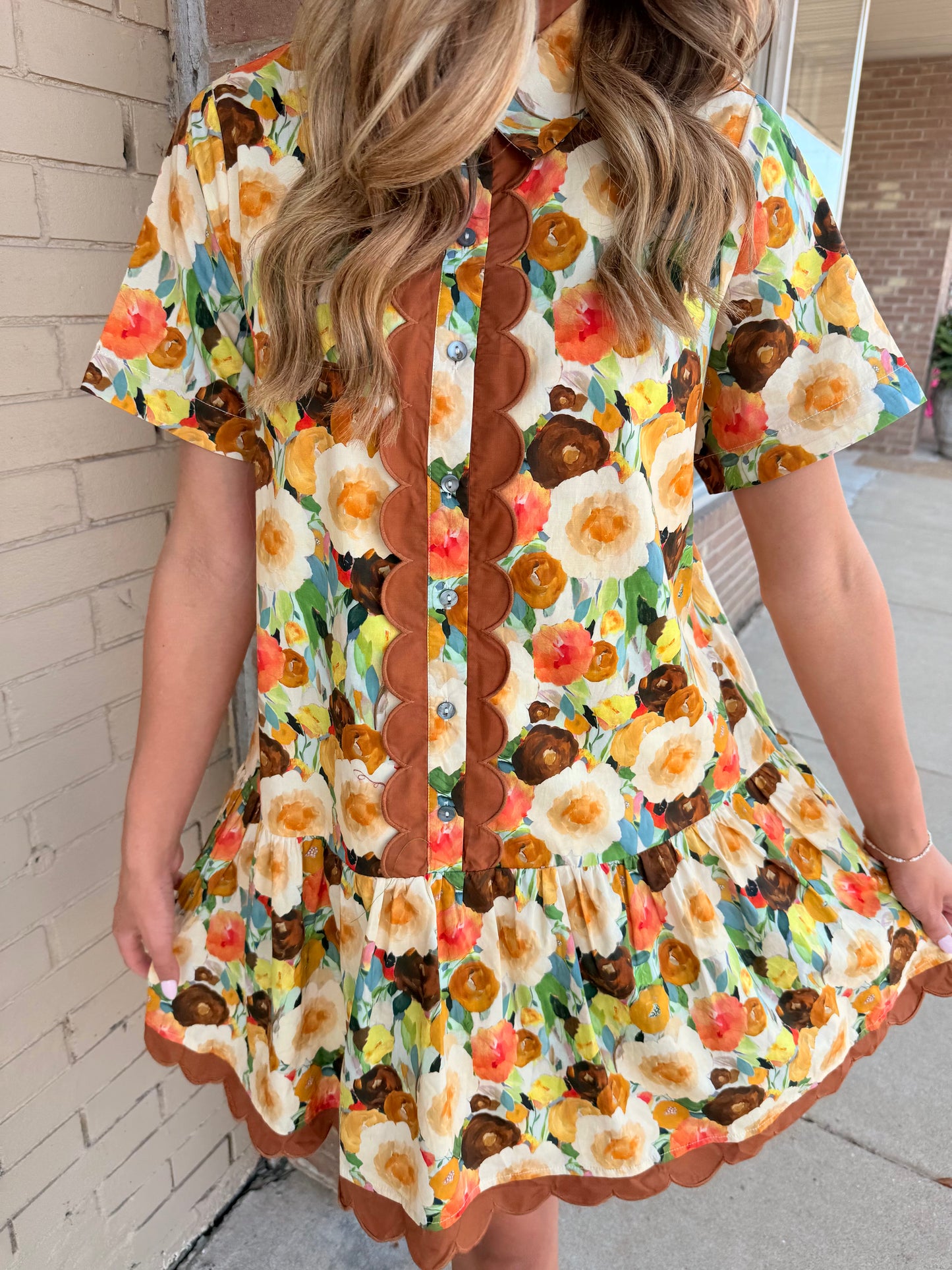 Indy Scallop Mini Dress