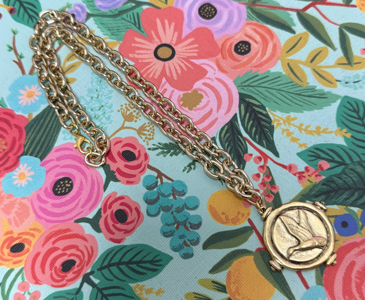 MC Duck Necklace Gold Chain