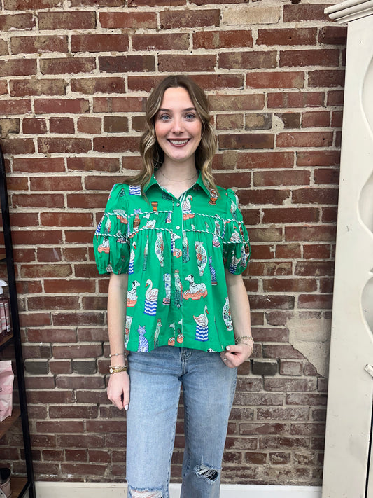 Entro Green Multi Animal Grand Millennial