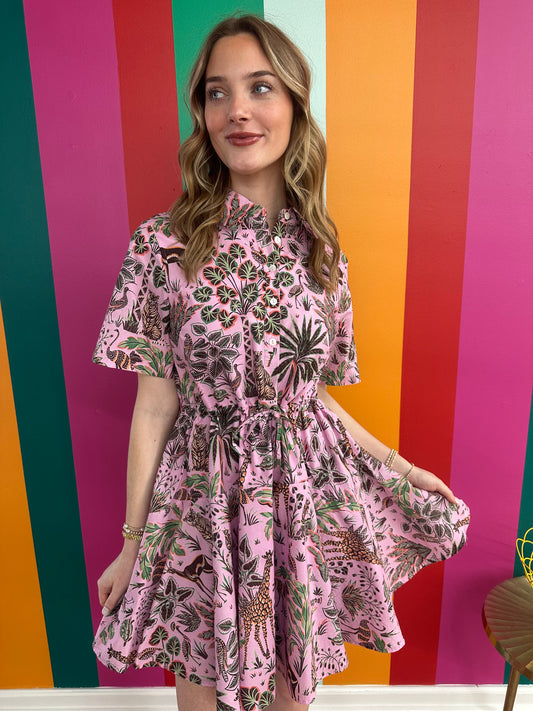 Entro Pink Jungle Dress