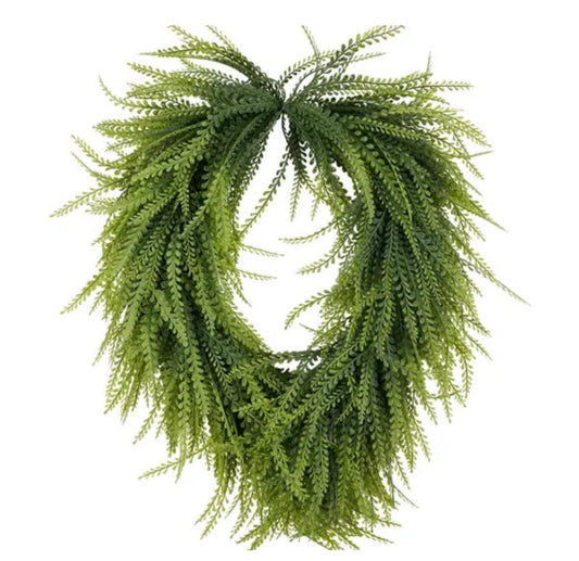 Beaded Fern Wreath