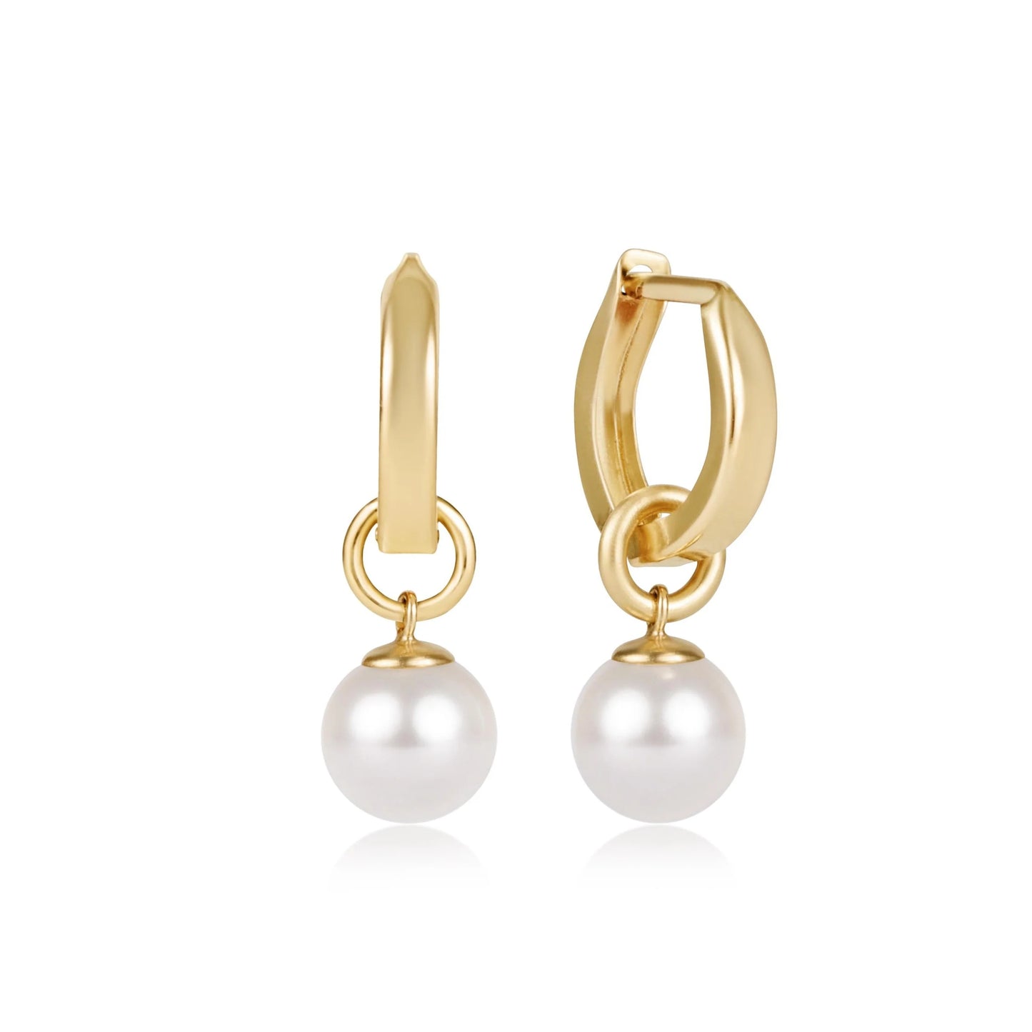 enewton Huggie Gold Hoop Classic Pearl